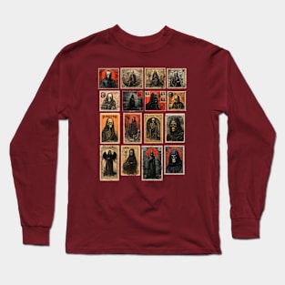 Dark Postage Stamps Long Sleeve T-Shirt